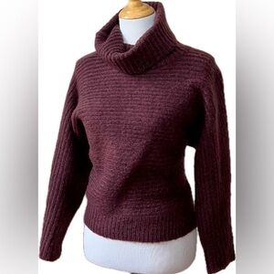 Leith Women’s Dolman Alpaca Blend Sweater Burgundy/brown Size Small NWT